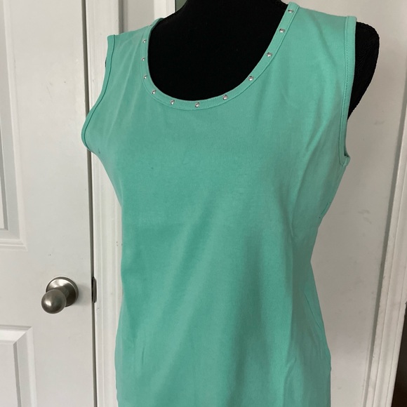 Rafaella Cardigan Set Size L Mint Color All Cotton Studded Cottagecore Practical - Picture 6 of 11